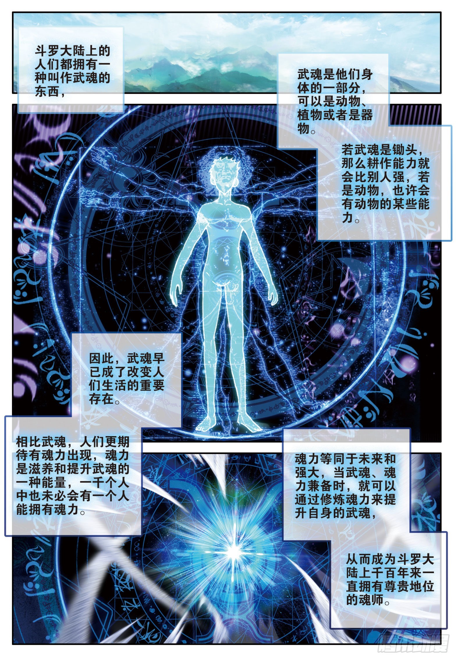 《斗罗大陆 第三部 龙王传说》漫画最新章节1  武魂觉醒免费下拉式在线观看章节第【2】张图片