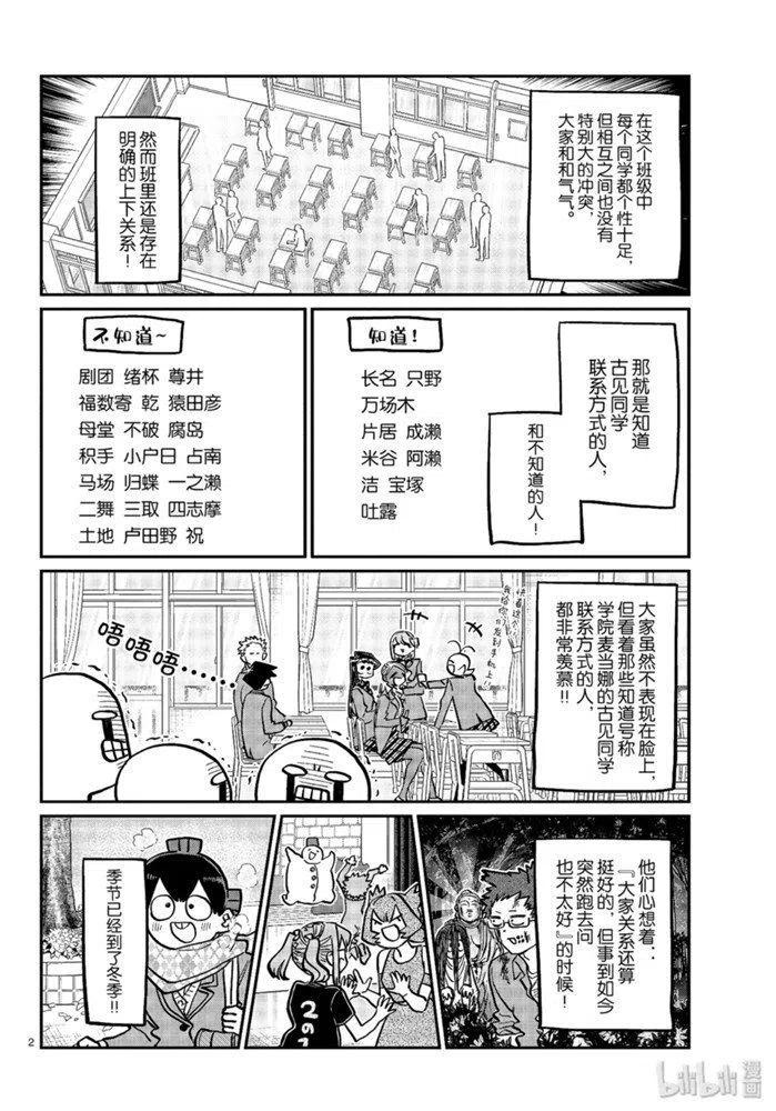 《古见同学是沟通鲁蛇。》漫画最新章节第258话免费下拉式在线观看章节第【2】张图片