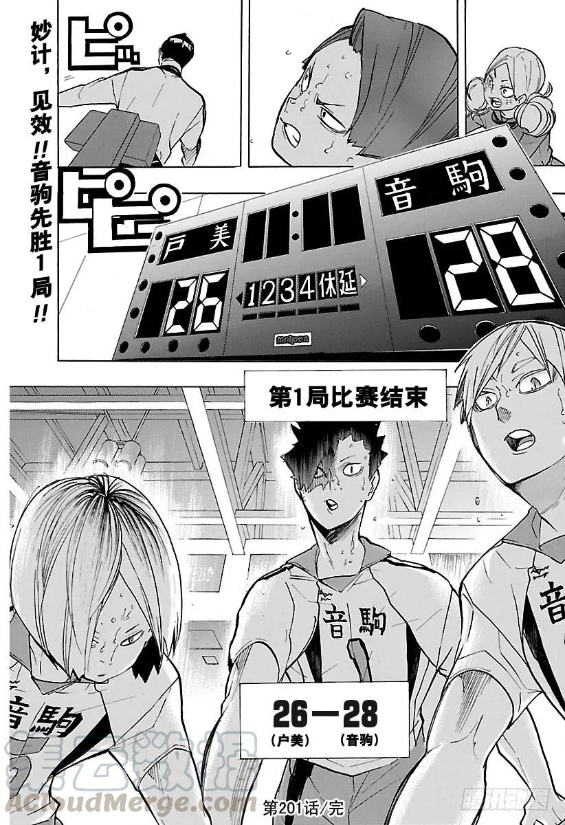 《排球少年！！》漫画最新章节第201话 即兴表演免费下拉式在线观看章节第【19】张图片