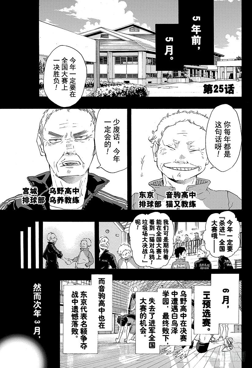 《排球少年！！》漫画最新章节第25话 遭遇免费下拉式在线观看章节第【1】张图片