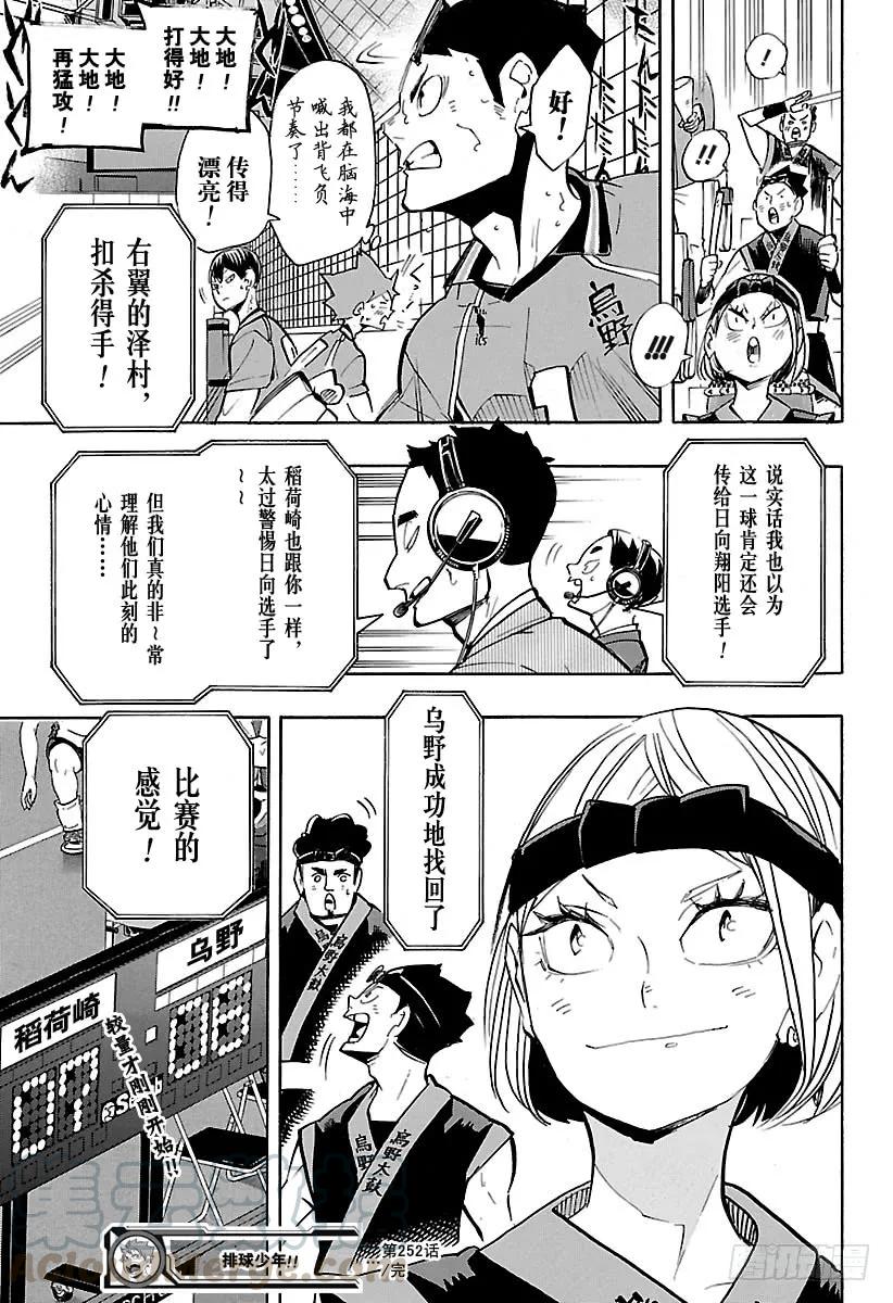 《排球少年！！》漫画最新章节第252话 坚实后盾免费下拉式在线观看章节第【19】张图片