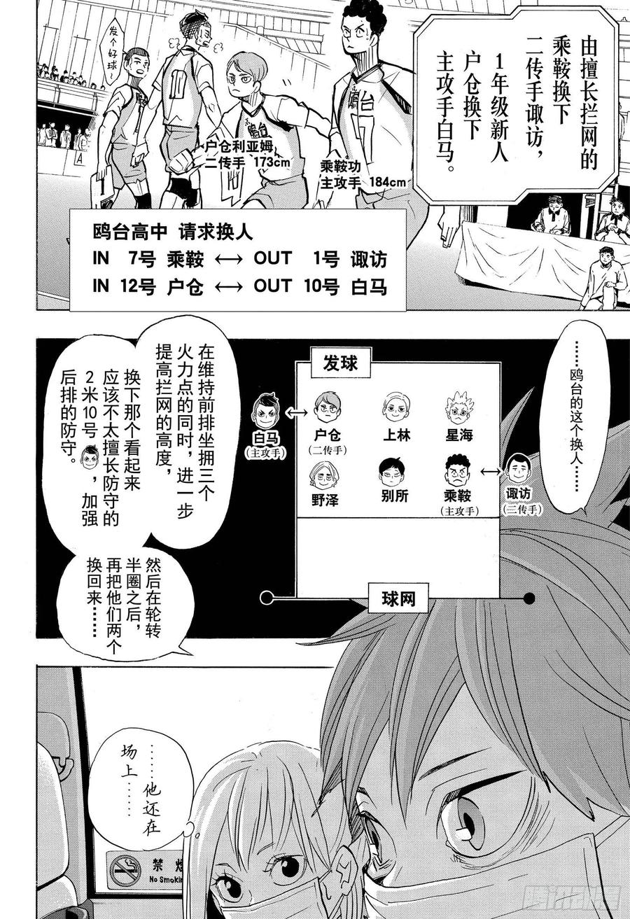 《排球少年！！》漫画最新章节第366话 目不转晴免费下拉式在线观看章节第【14】张图片