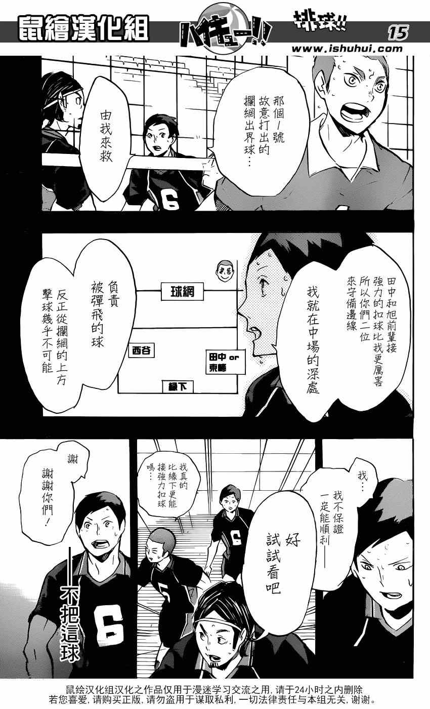 《排球少年!!》漫画最新章节第122话免费下拉式在线观看章节第【15】张图片