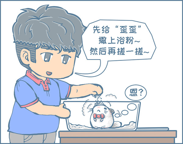 《我家有只小龙猫》漫画最新章节龙猫“歪歪”不洗澡了（2）免费下拉式在线观看章节第【3】张图片