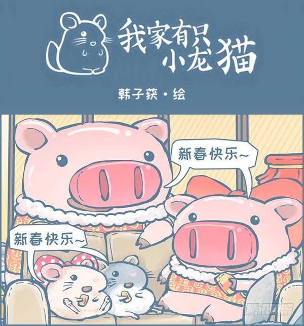 《我家有只小龙猫》漫画最新章节猪年，新春快乐免费下拉式在线观看章节第【1】张图片