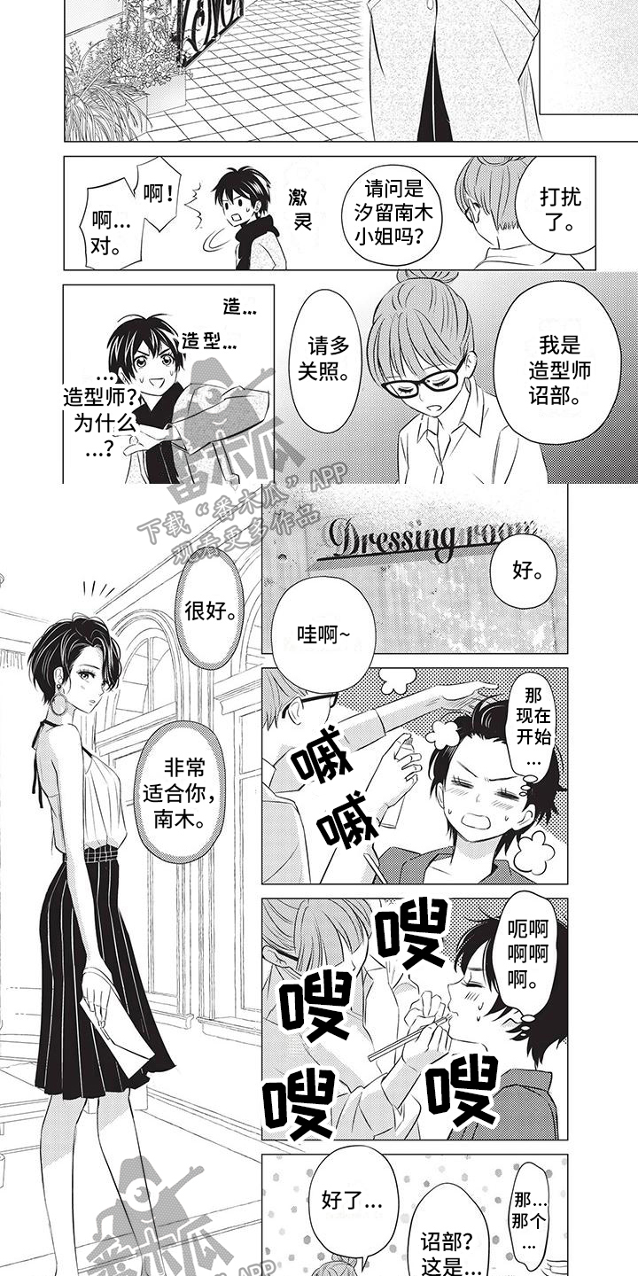 《关于那个男人》漫画最新章节第13章：造型免费下拉式在线观看章节第【2】张图片