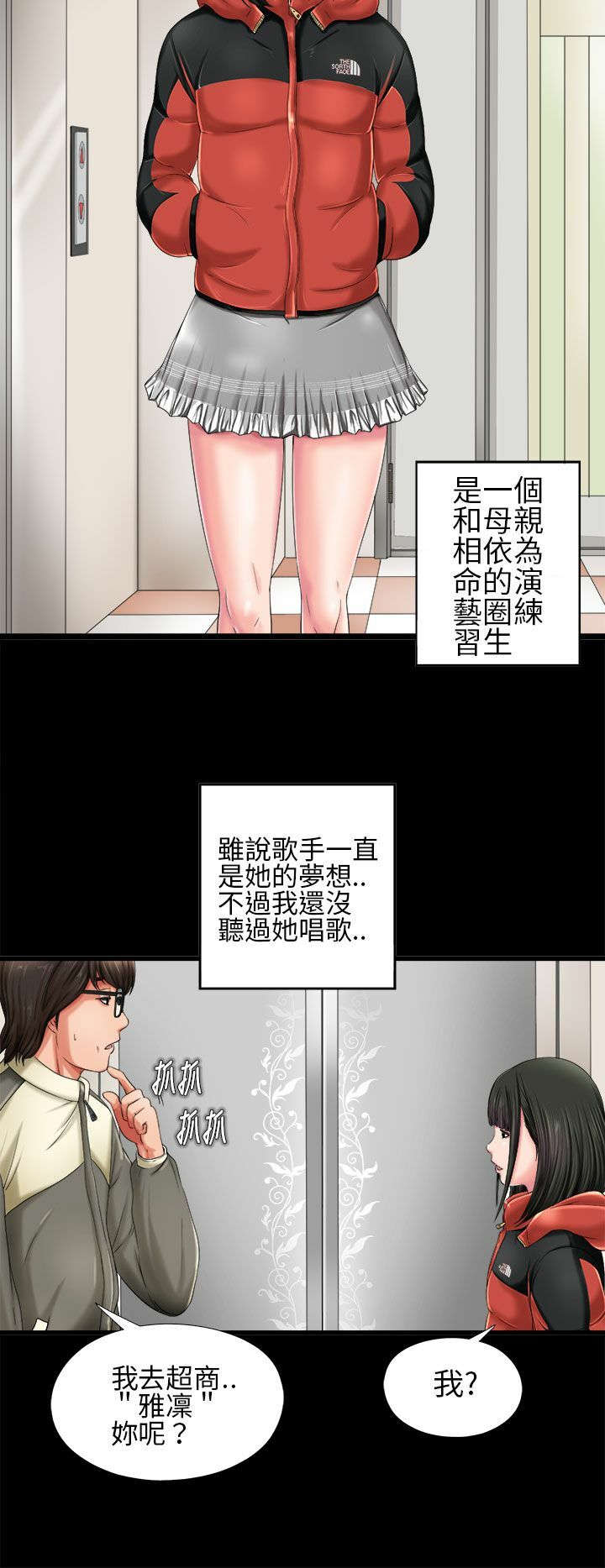 《隔壁练习生》漫画最新章节第1章：起中大叔免费下拉式在线观看章节第【13】张图片