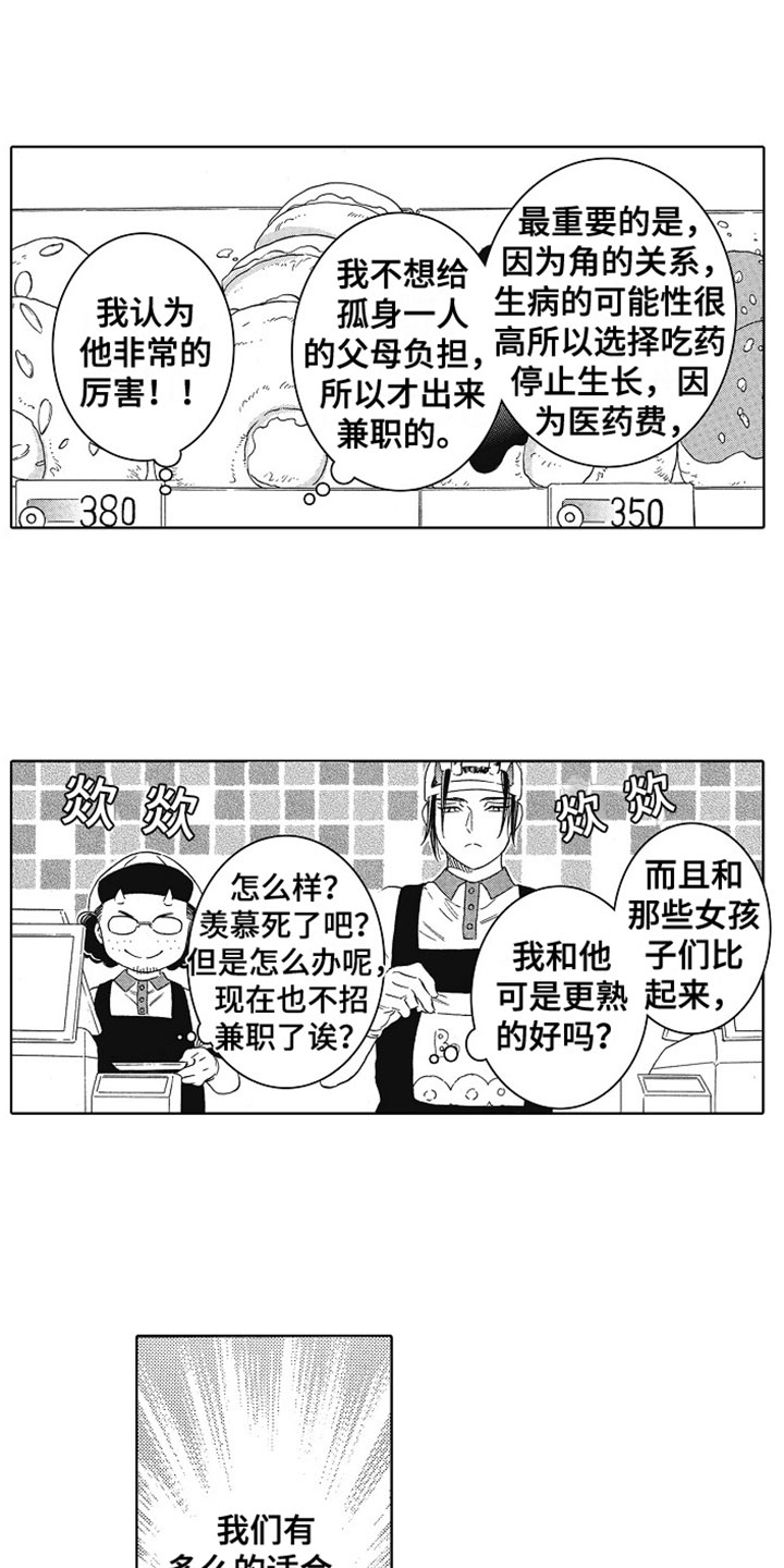 《角与尾巴》漫画最新章节第2章：兼职免费下拉式在线观看章节第【2】张图片