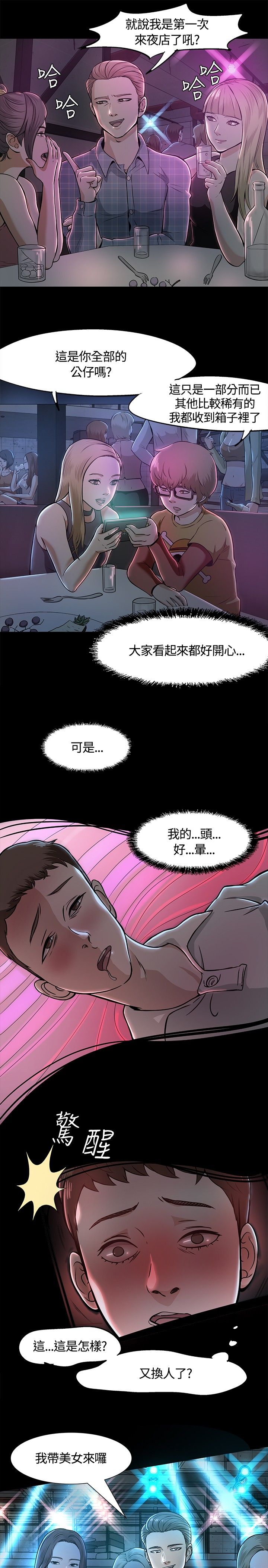 《大学室友》漫画最新章节第12章：夜店免费下拉式在线观看章节第【9】张图片