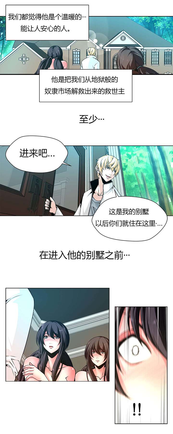 《监禁庄园》漫画最新章节第4章：到达别墅免费下拉式在线观看章节第【1】张图片