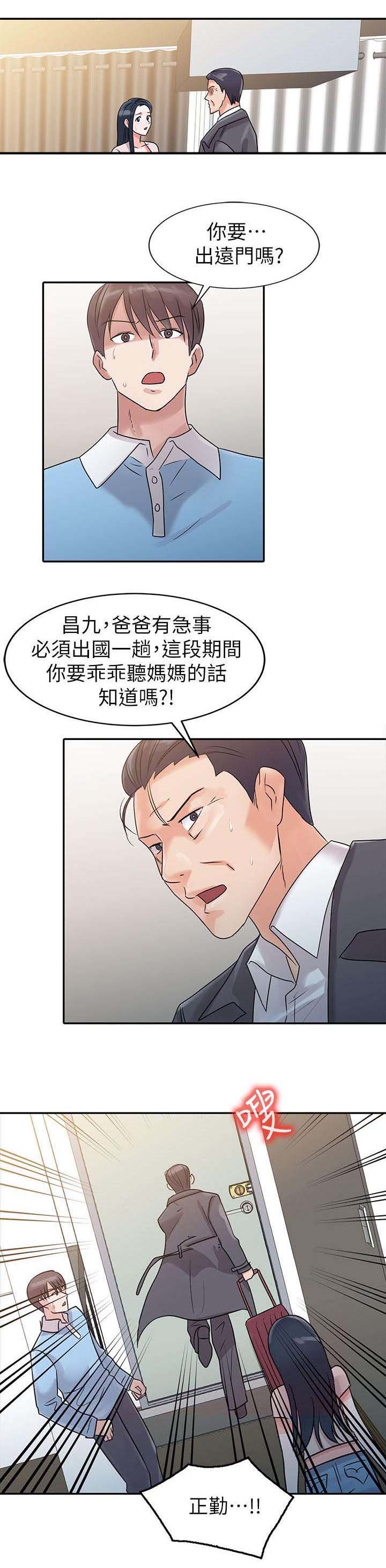 《和后妈一起的日子》漫画最新章节第2章：出国免费下拉式在线观看章节第【2】张图片