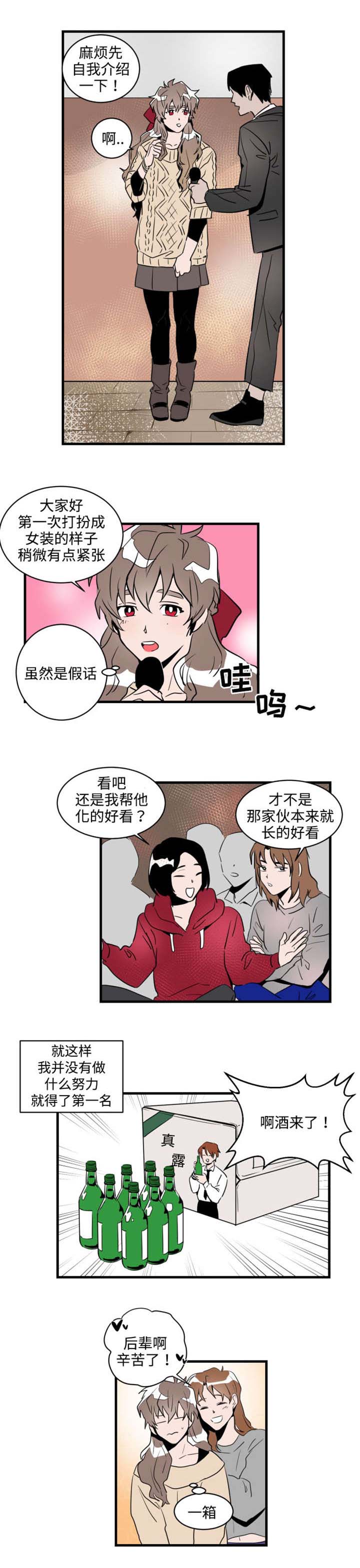 《穿着》漫画最新章节第4章：喝酒免费下拉式在线观看章节第【4】张图片