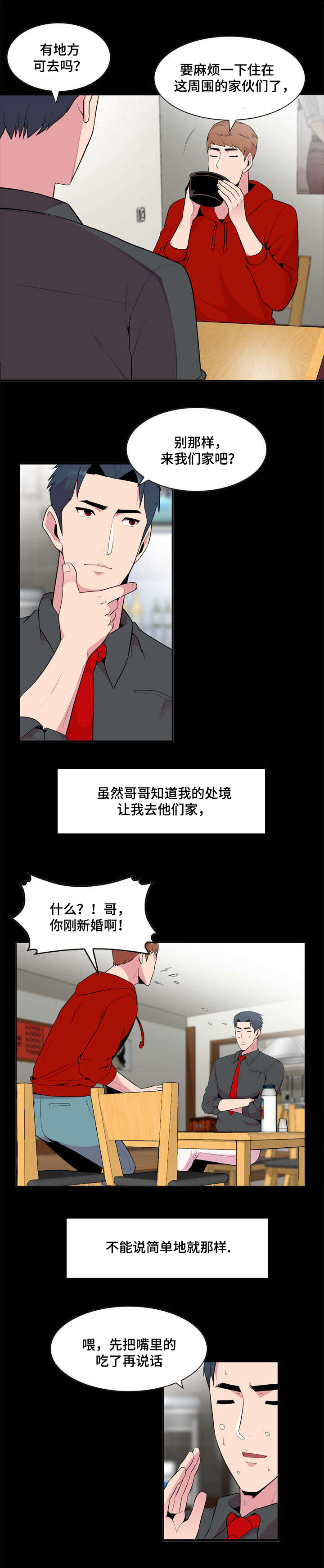 《对调》漫画最新章节第1章：住处免费下拉式在线观看章节第【3】张图片