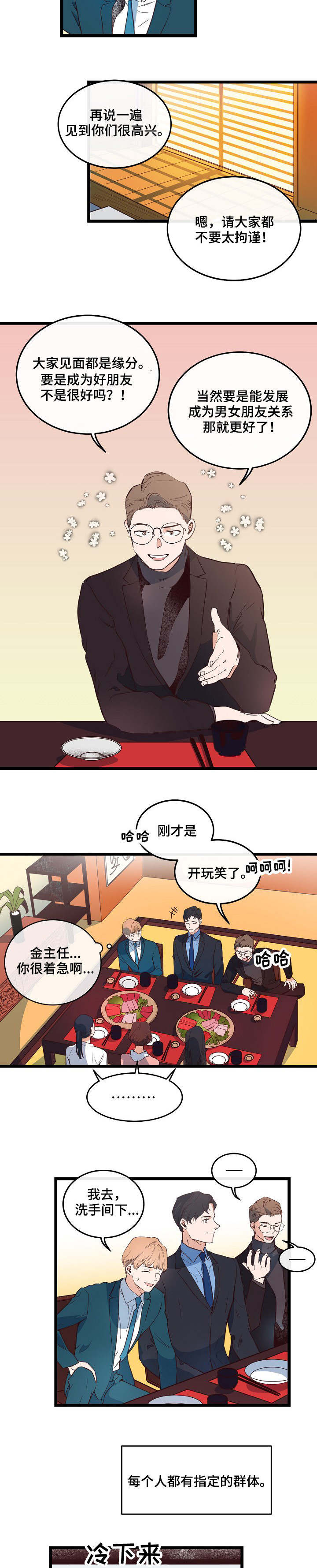 《思忆情深》漫画最新章节第5章：进行联谊免费下拉式在线观看章节第【4】张图片