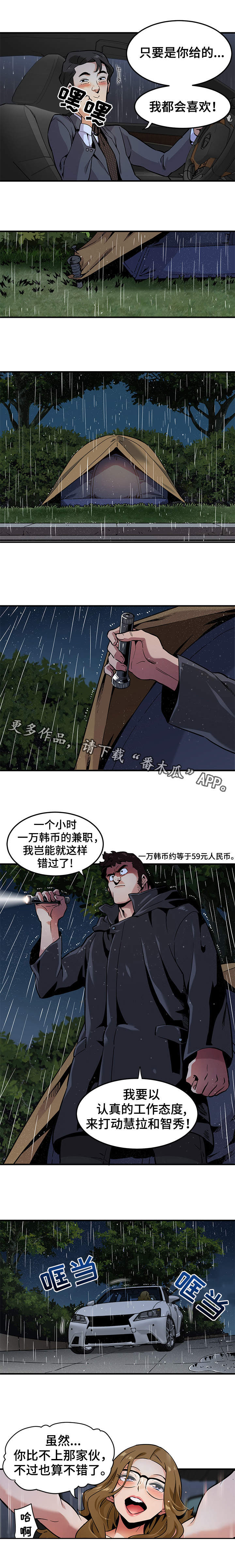 《公寓保镖》漫画最新章节第9章：雨夜来客免费下拉式在线观看章节第【10】张图片