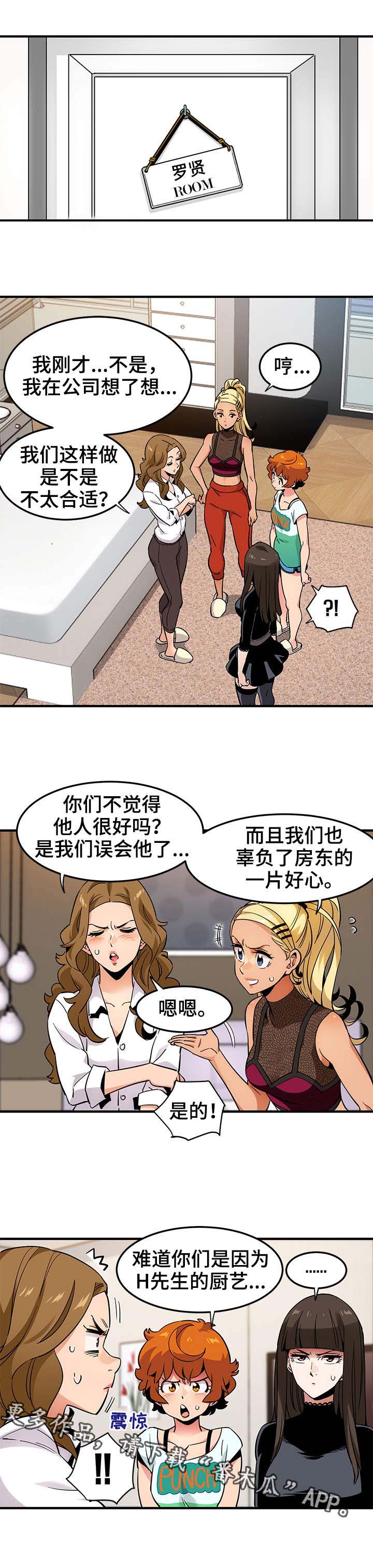 《公寓保镖》漫画最新章节第13章：厨艺免费下拉式在线观看章节第【1】张图片