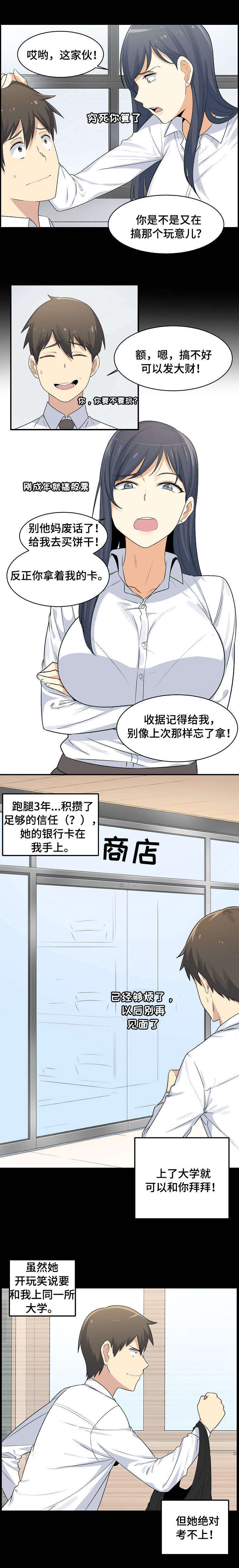 《校霸的跟班》漫画最新章节第1章：同居免费下拉式在线观看章节第【3】张图片