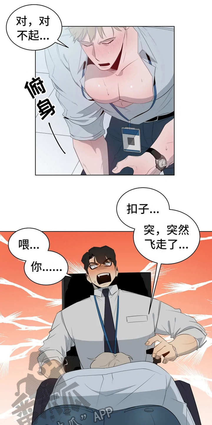 《被侵蚀的上班族》漫画最新章节第5章：扣子掉了免费下拉式在线观看章节第【15】张图片