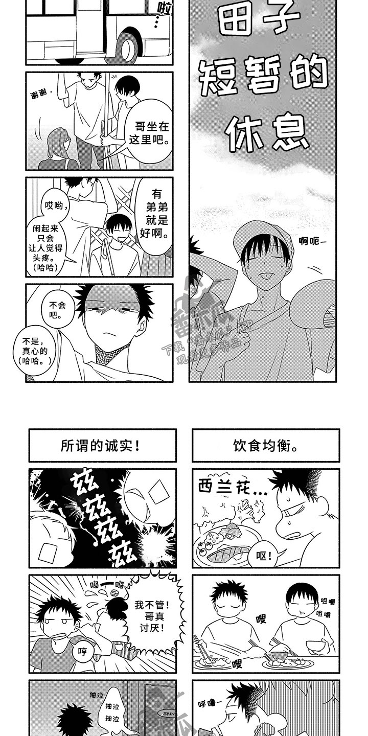 《暑假限定恋人》漫画最新章节第12章：田子的哥哥免费下拉式在线观看章节第【2】张图片