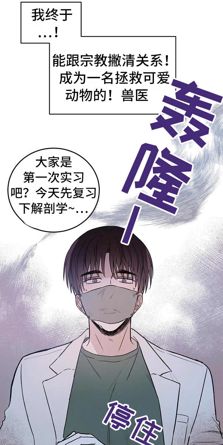 《恶魔快出来》漫画最新章节第1章：晕血免费下拉式在线观看章节第【13】张图片