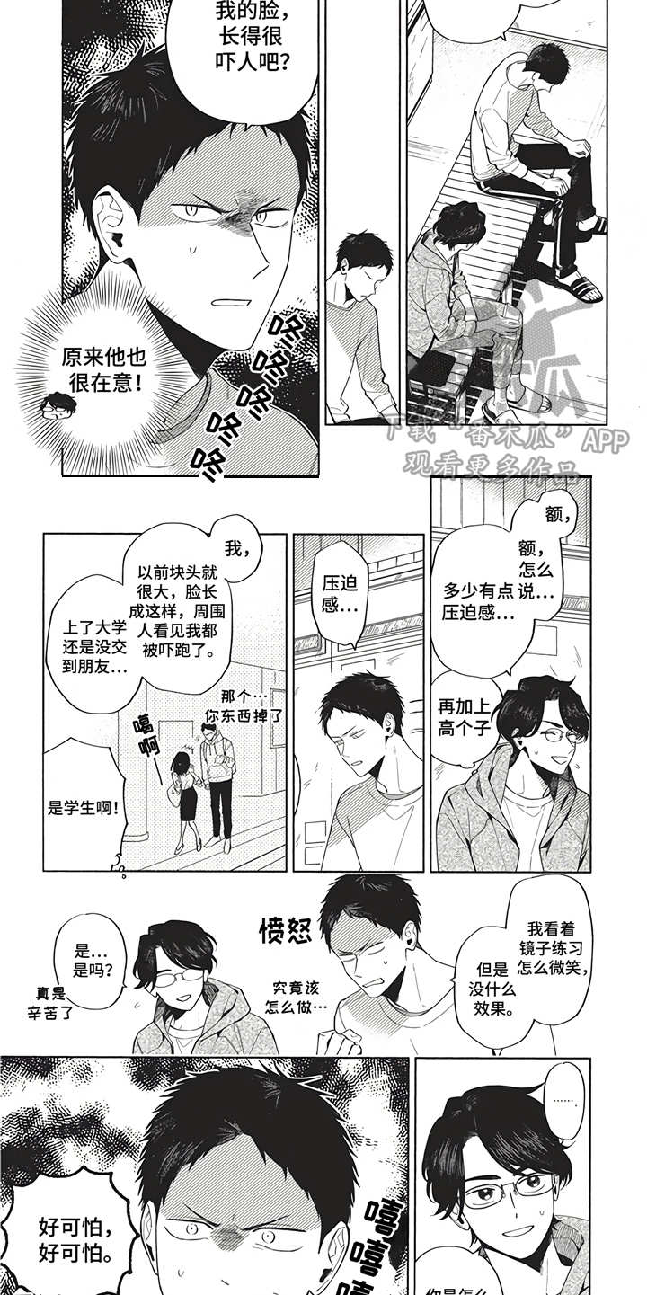 《燃烧青春》漫画最新章节第11章：练习微笑免费下拉式在线观看章节第【5】张图片