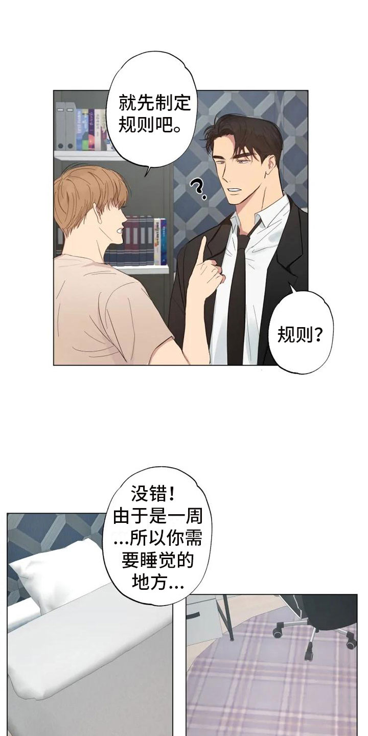 《雨中来客》漫画最新章节第3章：同住一周免费下拉式在线观看章节第【12】张图片