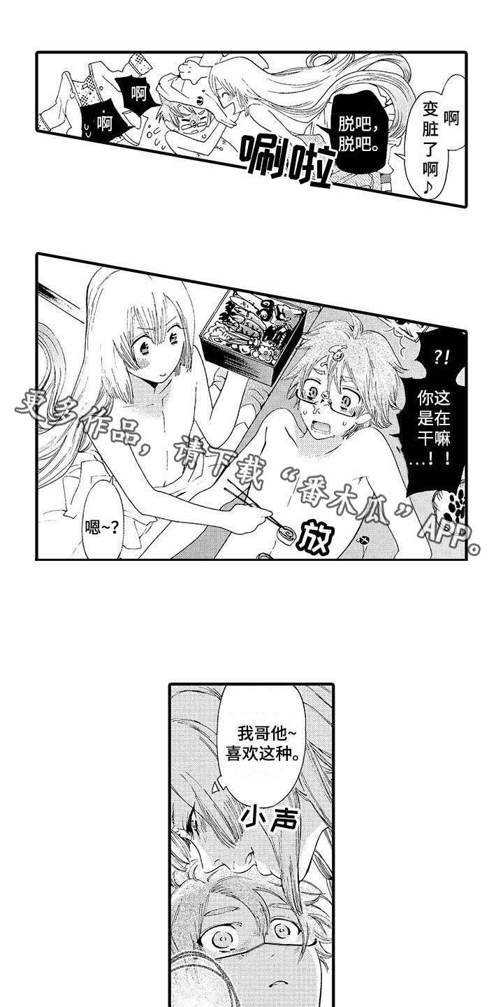 《为作品而生》漫画最新章节第5章：食物免费下拉式在线观看章节第【6】张图片