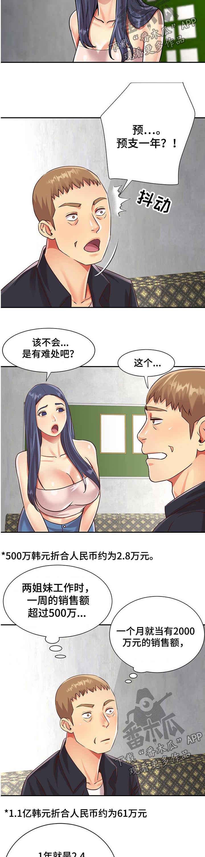 《非亲姐妹》漫画最新章节第65章：预支工资免费下拉式在线观看章节第【6】张图片