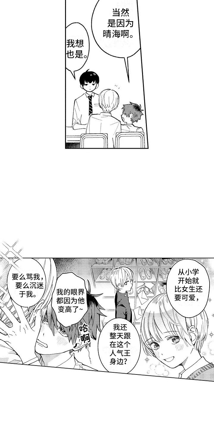 《竹马我无法拒绝》漫画最新章节第2章：重度颜控免费下拉式在线观看章节第【3】张图片