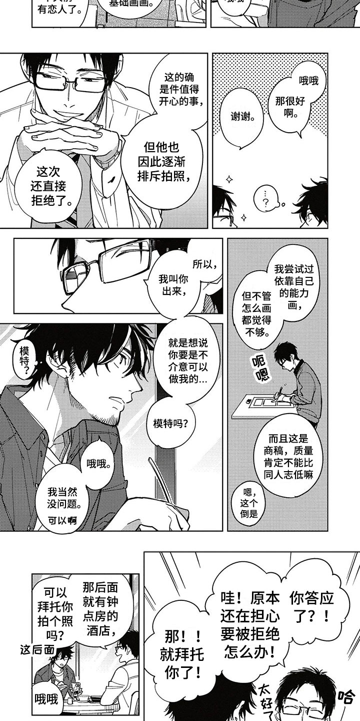 《呀这是漫画陷阱》漫画最新章节第2章：漫画模特免费下拉式在线观看章节第【6】张图片