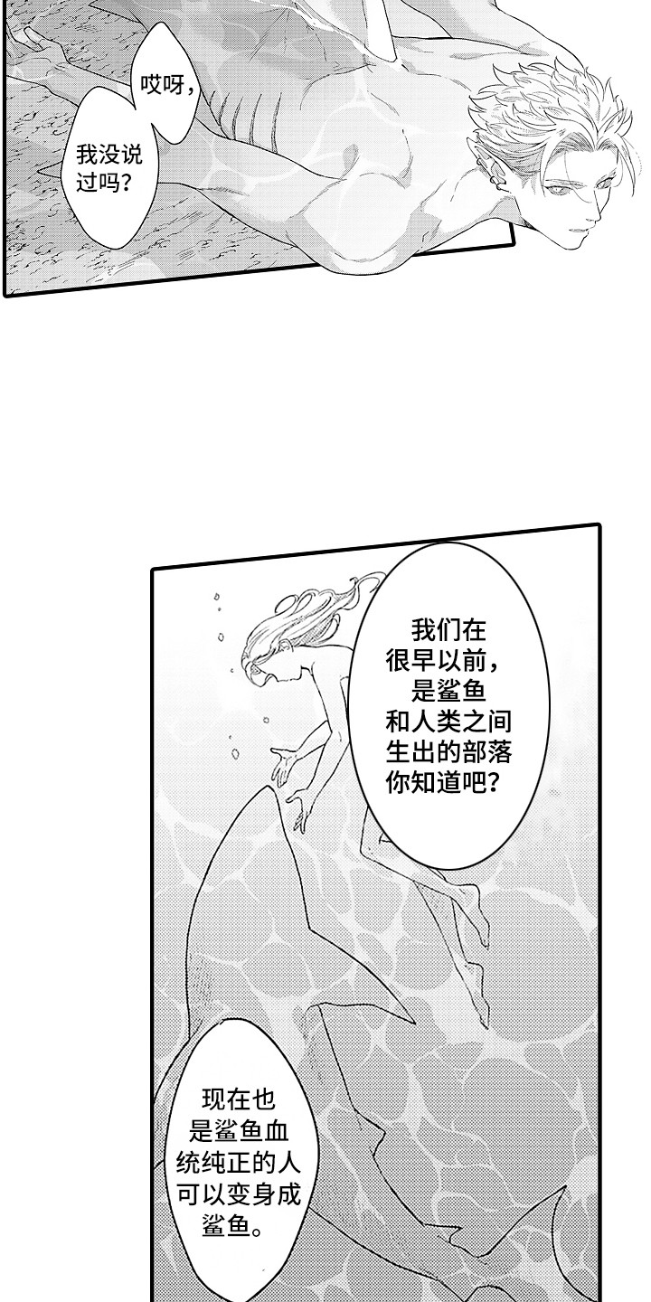 《献给鲨鱼家族》漫画最新章节第11章：变身鲨鱼免费下拉式在线观看章节第【2】张图片