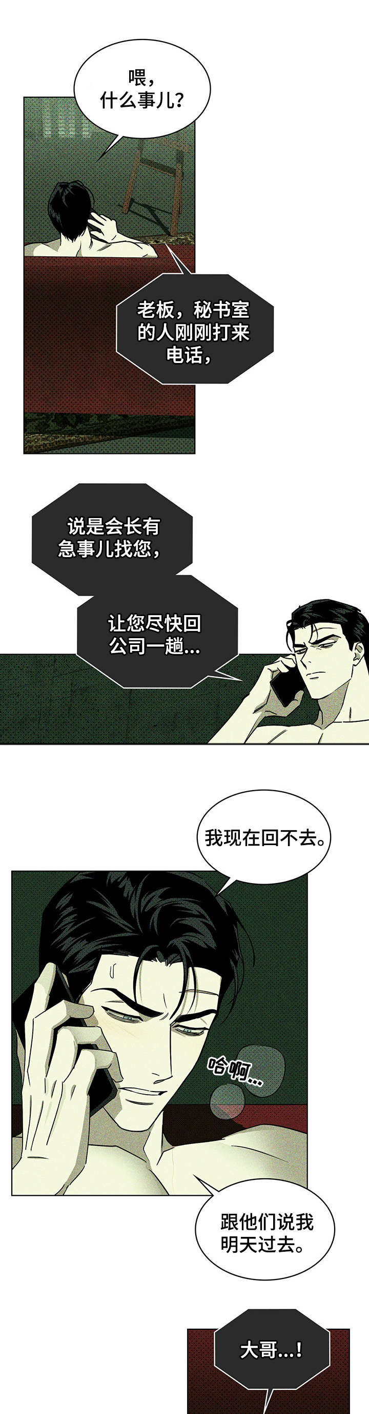 《绿色纹理》漫画最新章节第12章：电话免费下拉式在线观看章节第【7】张图片