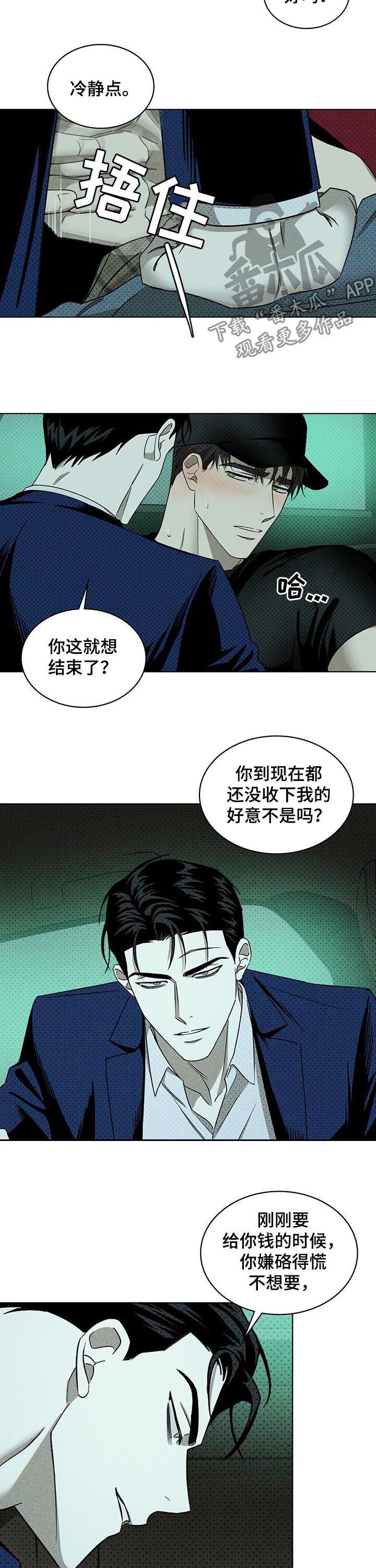 《绿色纹理》漫画最新章节第37章：冷静点免费下拉式在线观看章节第【4】张图片