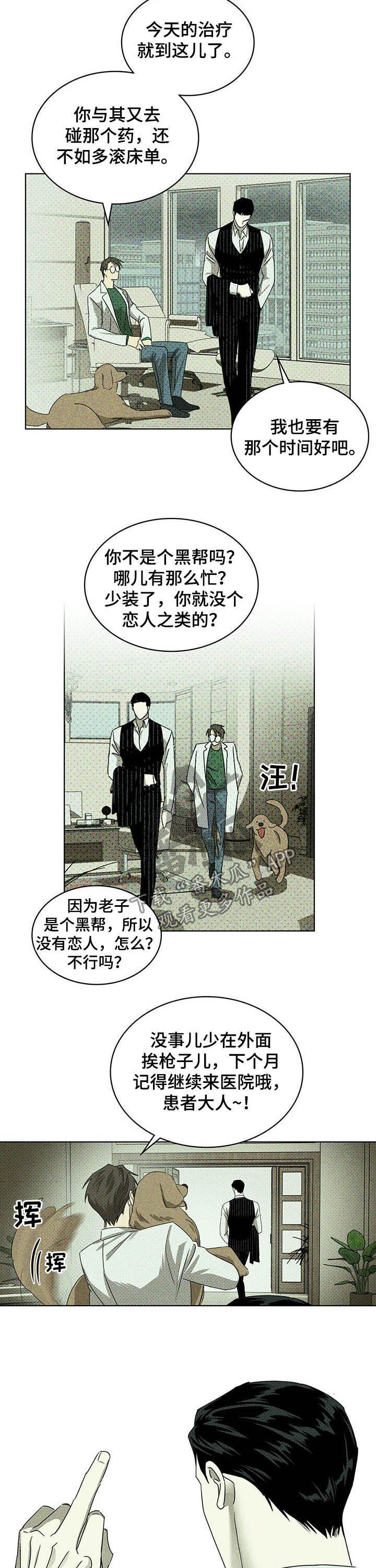 《绿色纹理》漫画最新章节第48章：治疗免费下拉式在线观看章节第【2】张图片