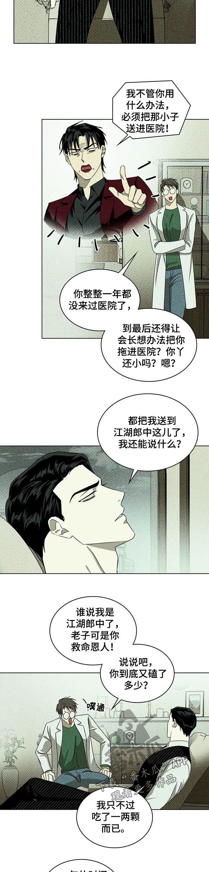 《绿色纹理》漫画最新章节第48章：治疗免费下拉式在线观看章节第【12】张图片