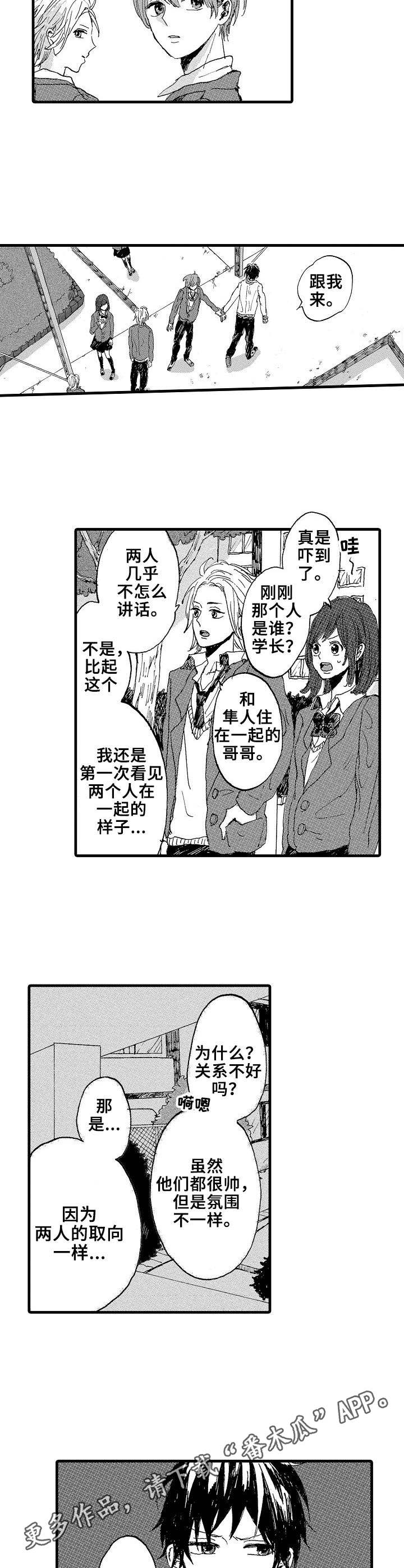 《想亲吻哥哥》漫画最新章节第2章：同所学校免费下拉式在线观看章节第【3】张图片