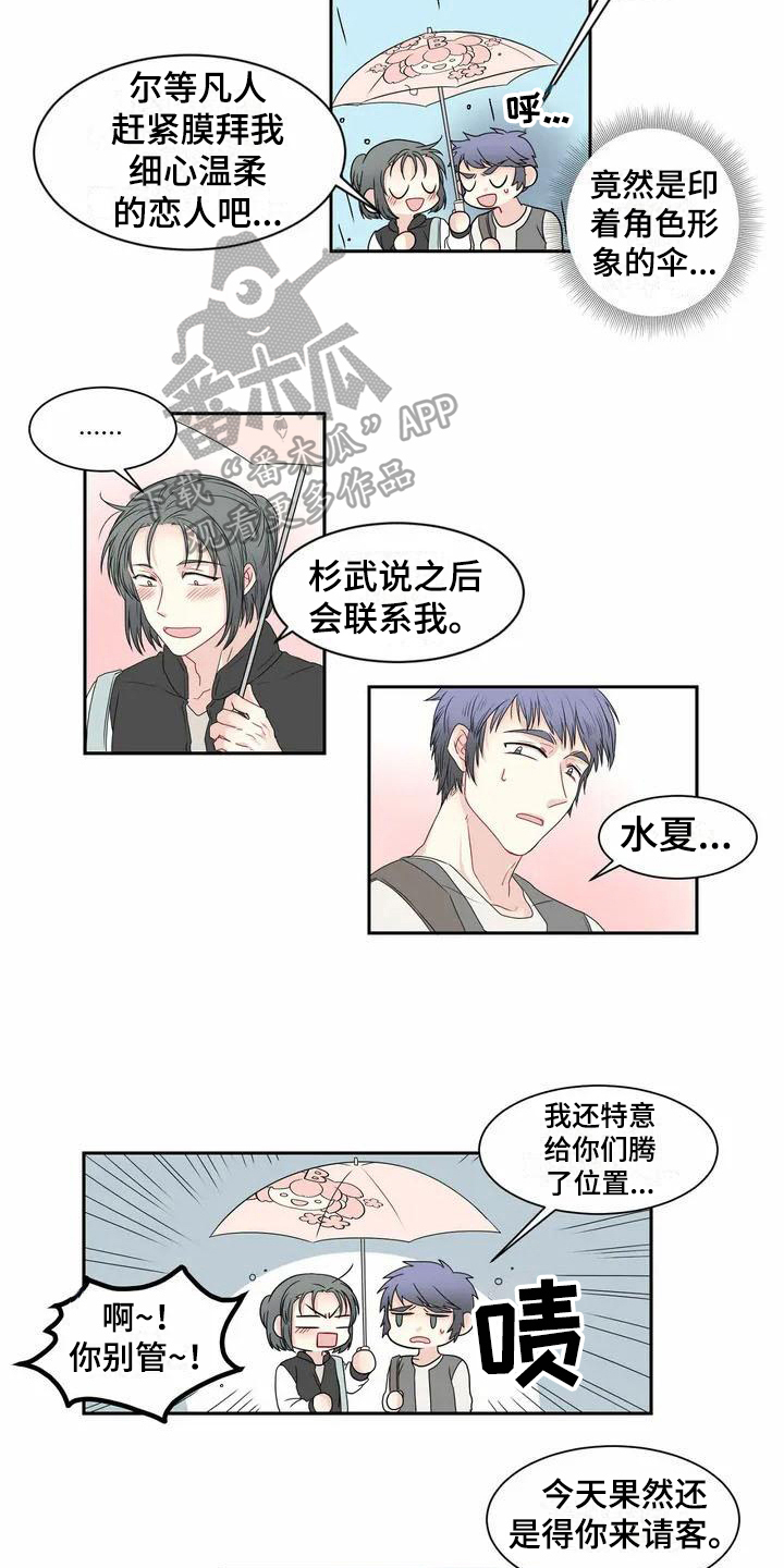 《御宅男友》漫画最新章节第6章：雨伞免费下拉式在线观看章节第【4】张图片