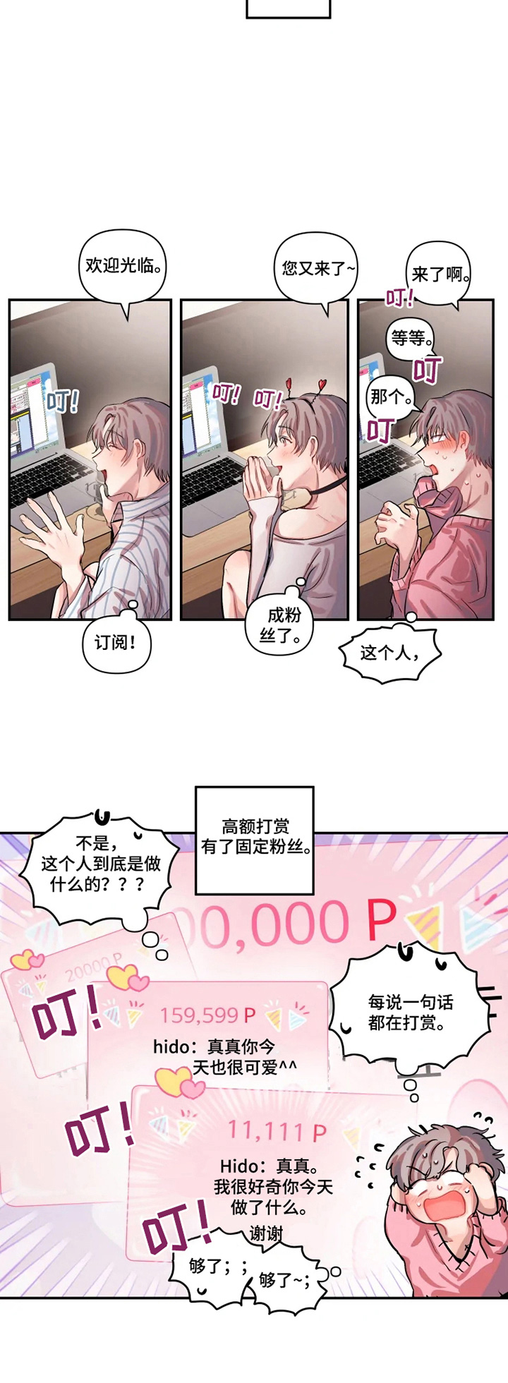 《恋爱契约》漫画最新章节第1章：打赏免费下拉式在线观看章节第【1】张图片