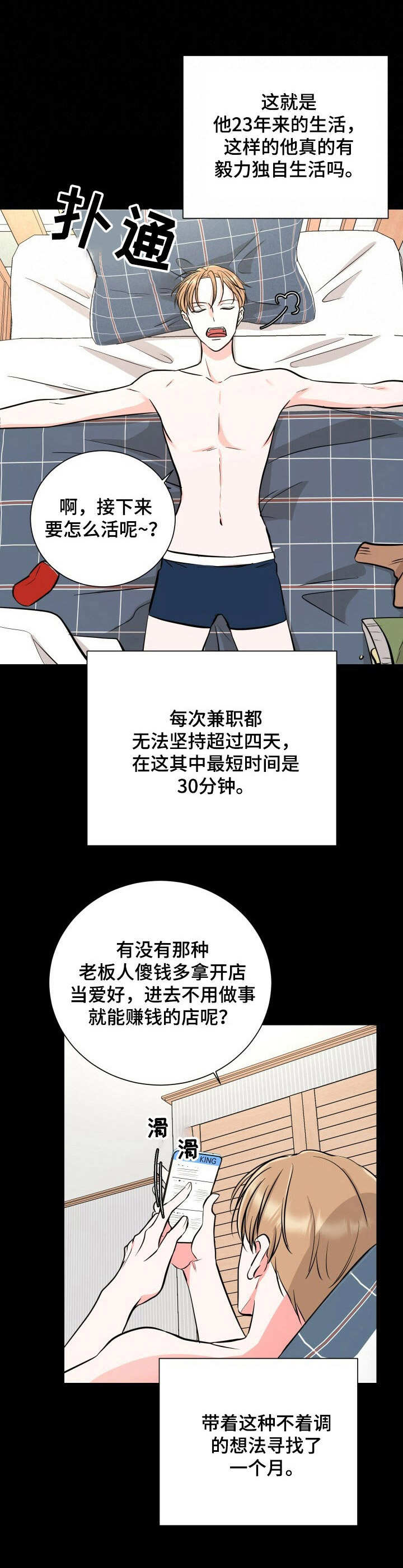 《过度寄居》漫画最新章节第2章：无业游民免费下拉式在线观看章节第【3】张图片