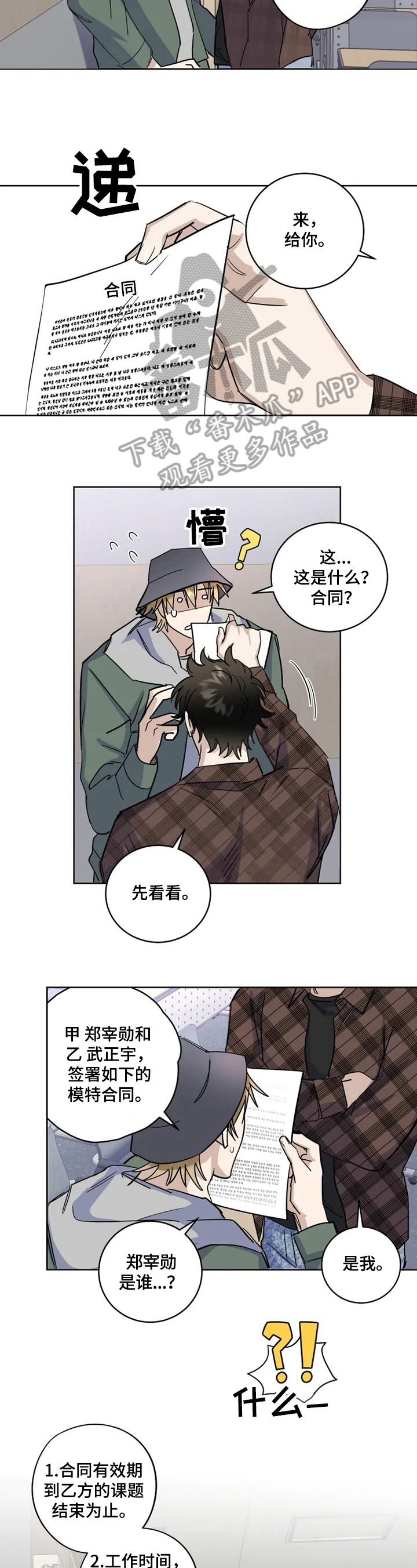 《专属模特》漫画最新章节第8章：合同免费下拉式在线观看章节第【6】张图片