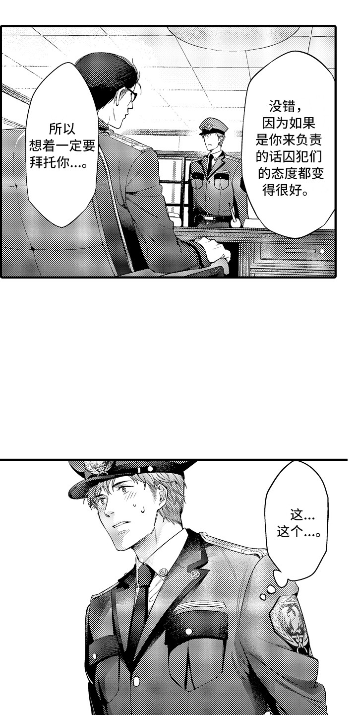 《顺从的狱警》漫画最新章节第2章：新的囚犯免费下拉式在线观看章节第【13】张图片