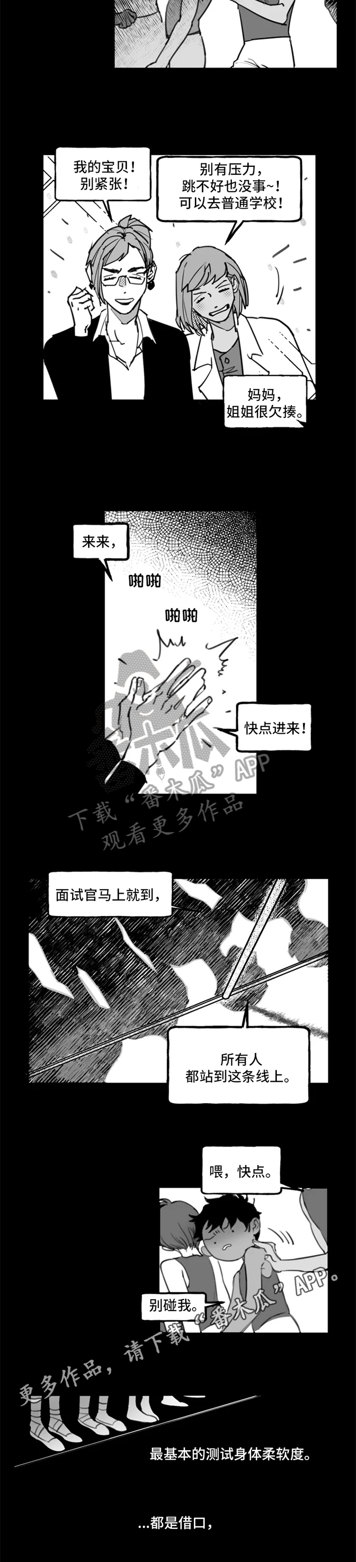 《独行舞者》漫画最新章节第4章：面试免费下拉式在线观看章节第【1】张图片