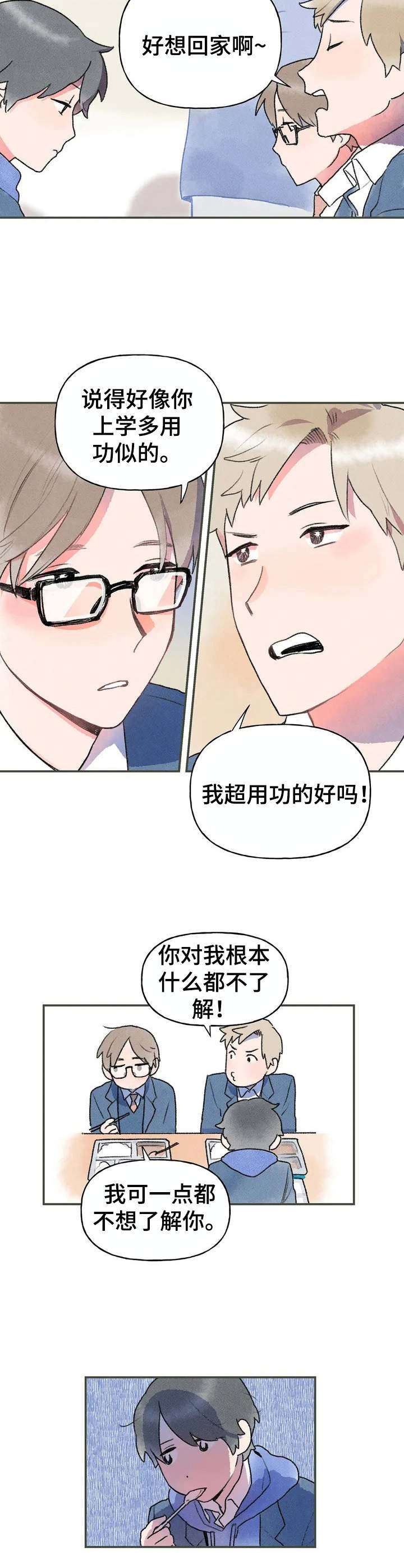 《迈出第一步》漫画最新章节第2章：郁闷免费下拉式在线观看章节第【6】张图片