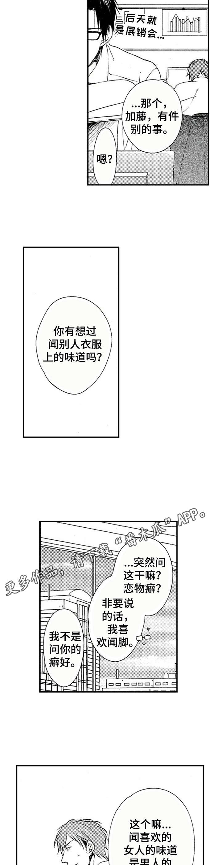 《再见游戏》漫画最新章节第6章：闻味道免费下拉式在线观看章节第【7】张图片