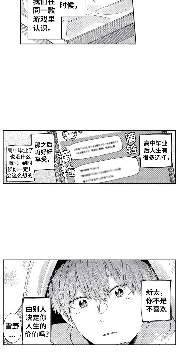 《回头看雪野》漫画最新章节第1章：网友见面免费下拉式在线观看章节第【4】张图片