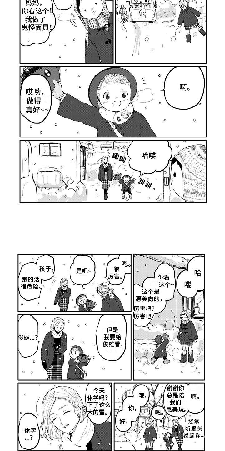 《温馨的家》漫画最新章节第3章：下雪了免费下拉式在线观看章节第【2】张图片