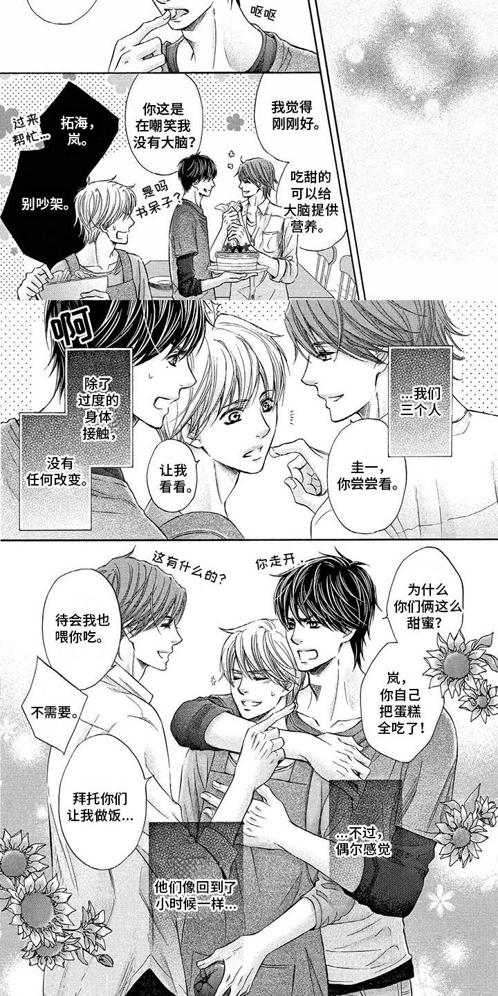 《两个儿子盯上我》漫画最新章节第3章： 比家人更深免费下拉式在线观看章节第【2】张图片