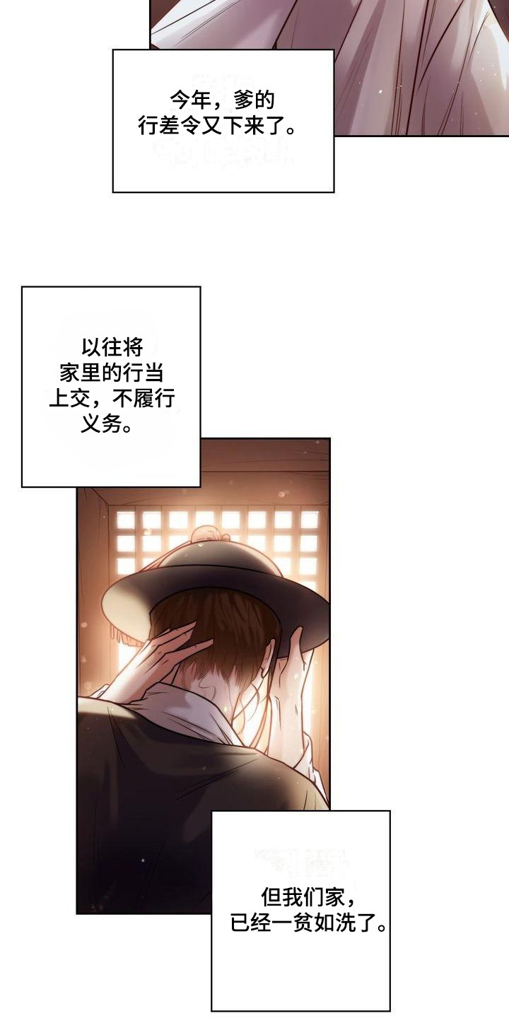 《悬崖上的明月》漫画最新章节第1章：替父当差免费下拉式在线观看章节第【15】张图片