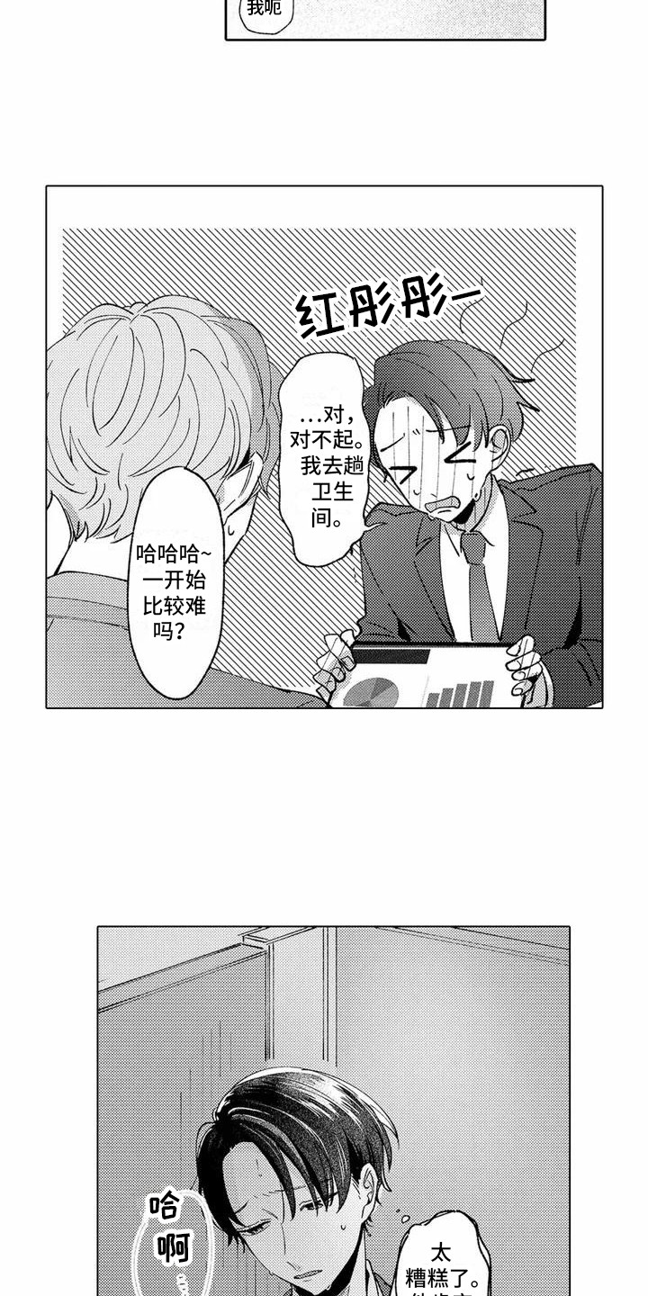 《爱出汗的他》漫画最新章节第2章：紧张免费下拉式在线观看章节第【5】张图片