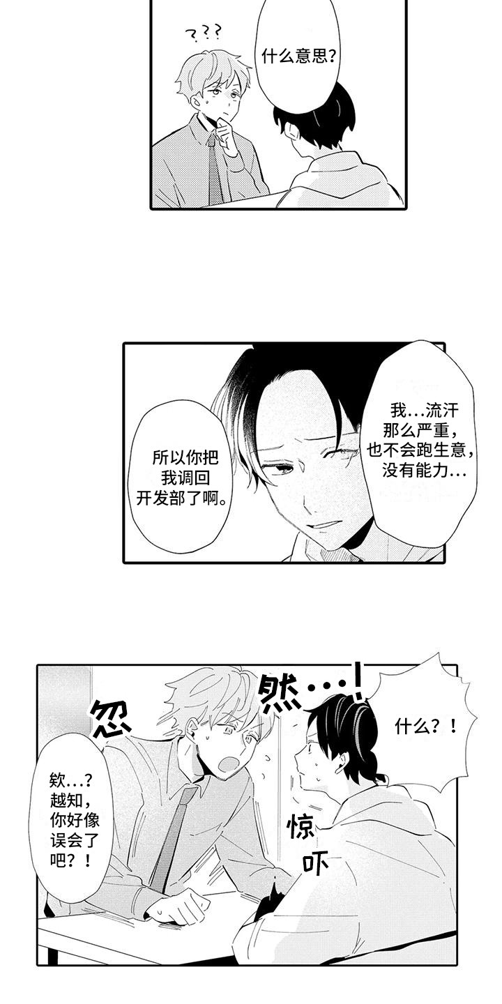 《爱出汗的他》漫画最新章节第20章：看望免费下拉式在线观看章节第【5】张图片